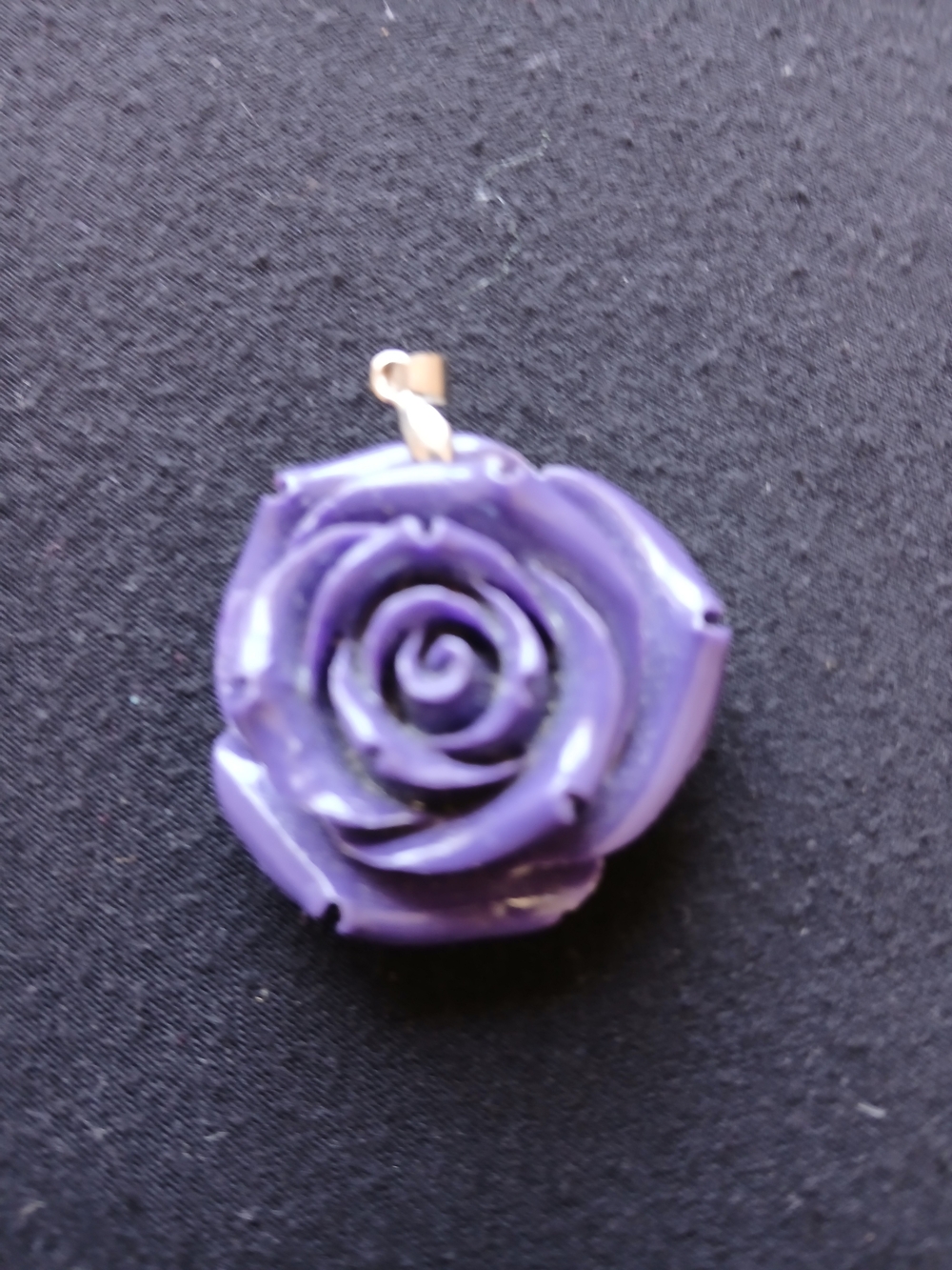 Purple Rose Pendant Necklace – Women’s Floral Jewelry